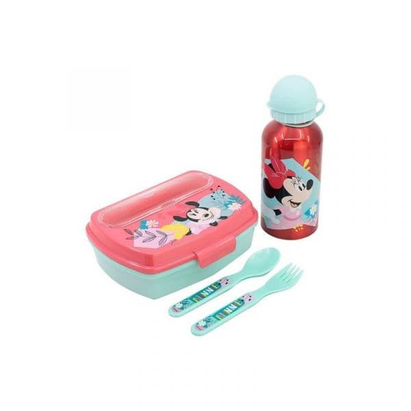 Minnie Mouse Conjunto Lancheira 4 Peças