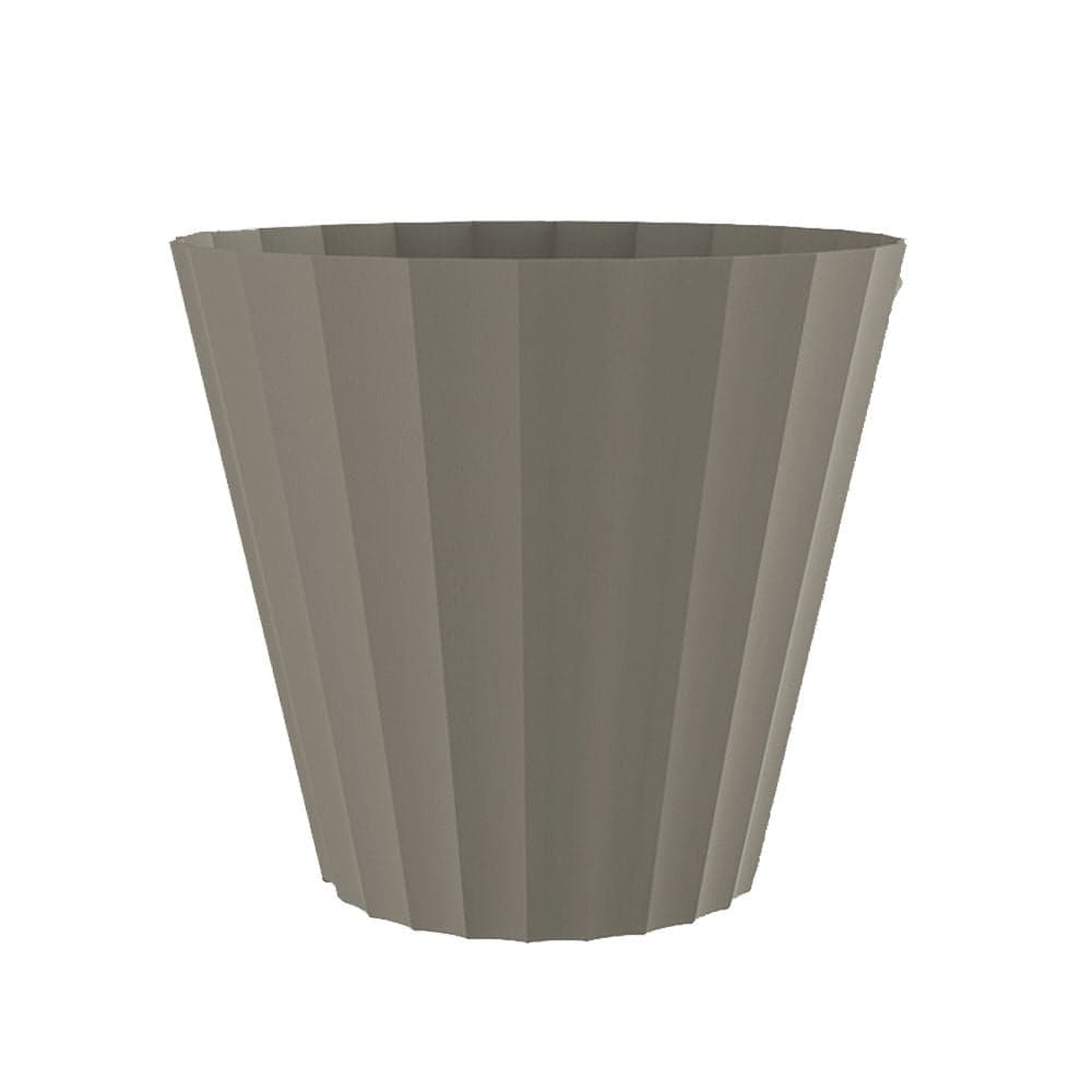 VASO DE INJEÇÃO DORIC COR TAUPE Ø22X20CM