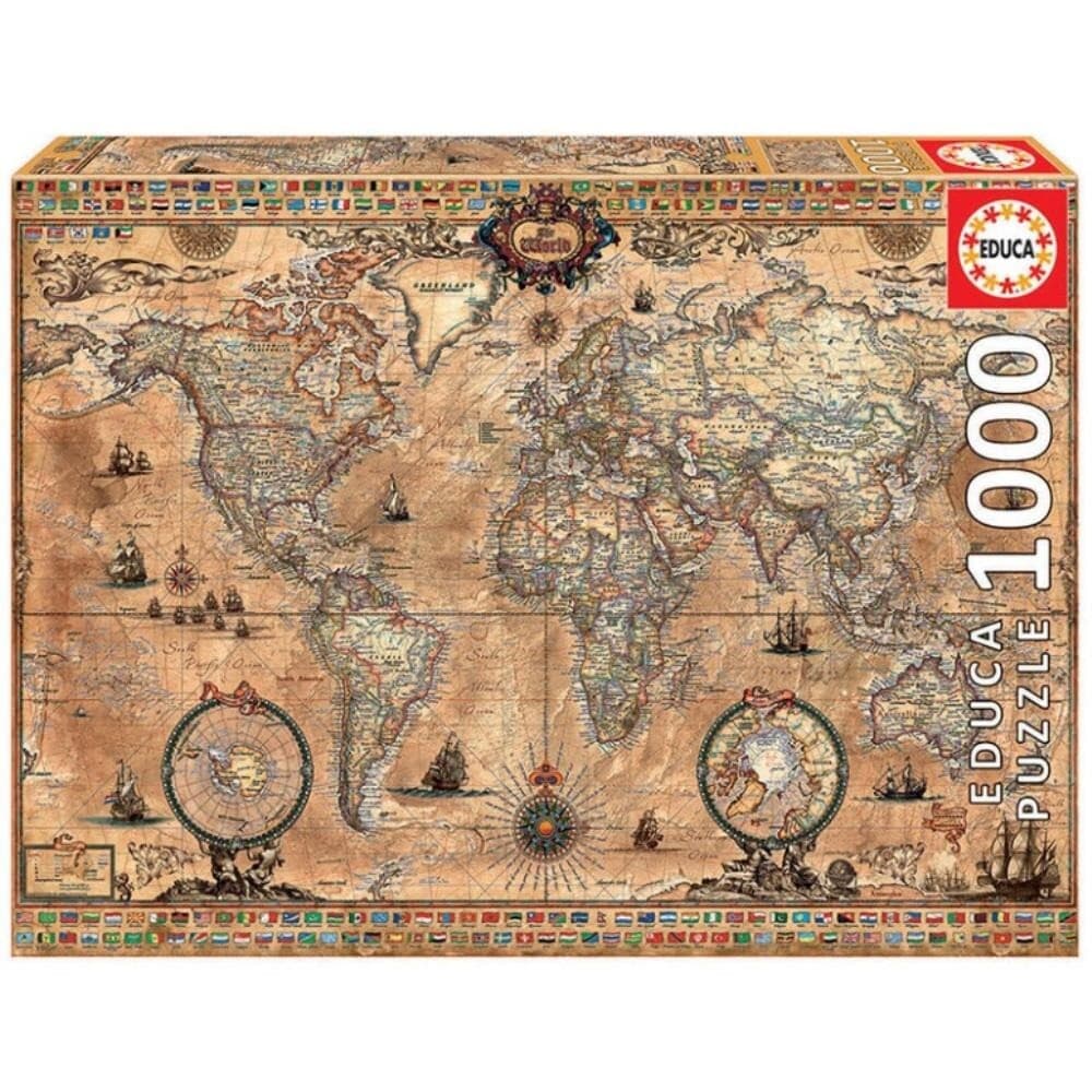 Educa Puzzle 1000 Peças - Mapa Múndi - 15159