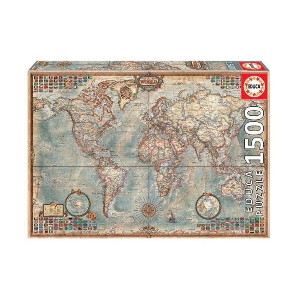 Educa Puzzle 1500 Peças - Mapa Múndi - 16005