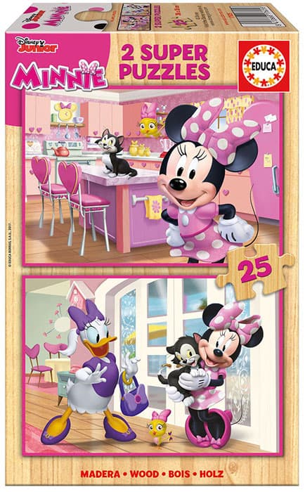 2x Super Puzzle 25 Madeira Minnie Happy Helpers