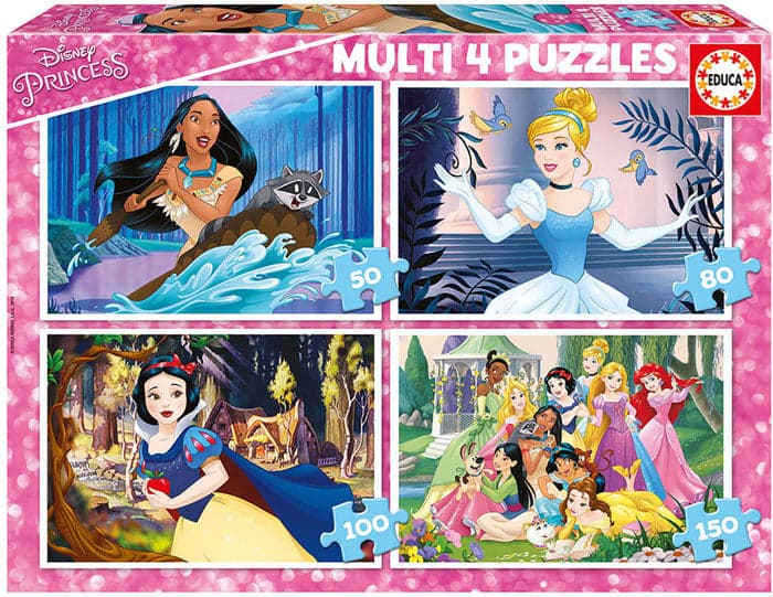 Educa 4x Puzzle Progressivo Disney Princess - 17637