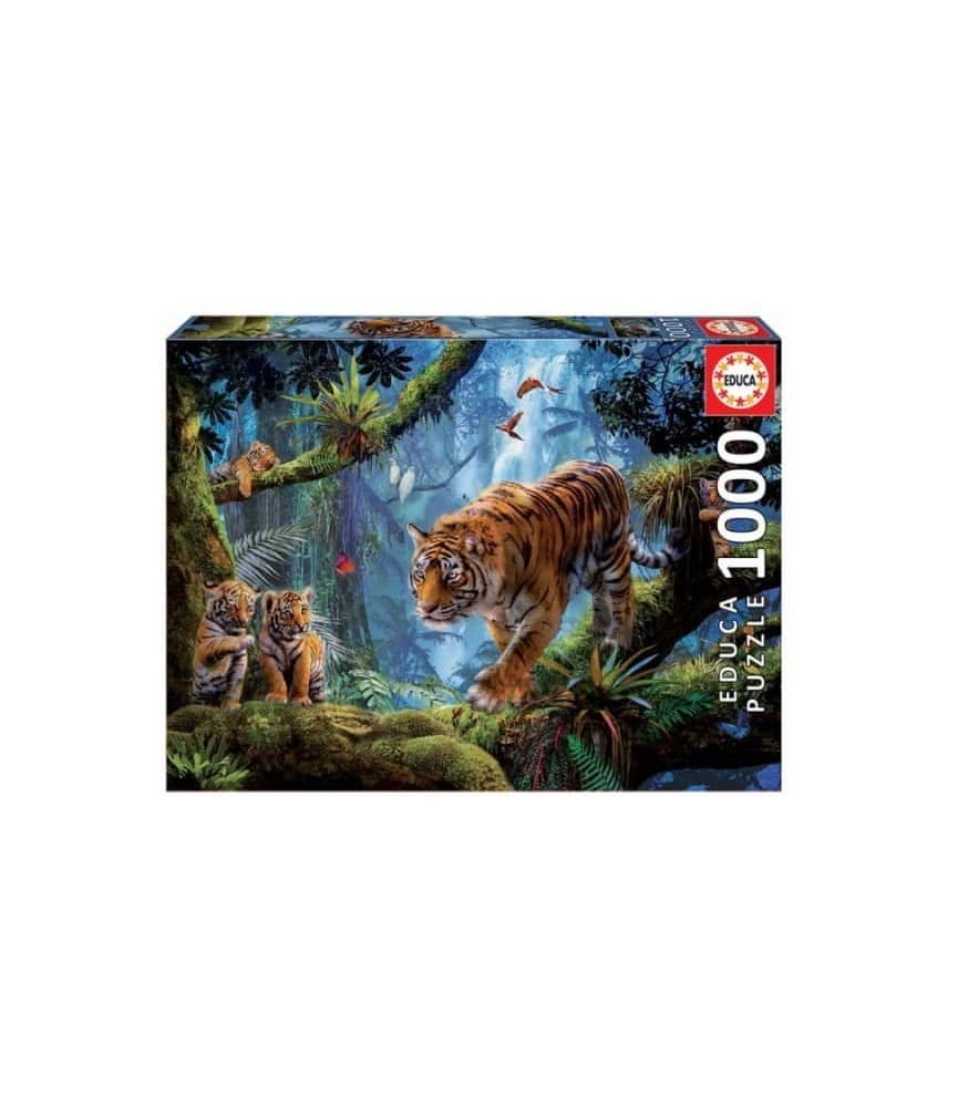 Educa Puzzle 1000 Peças - Tigres na Árvore - 17662