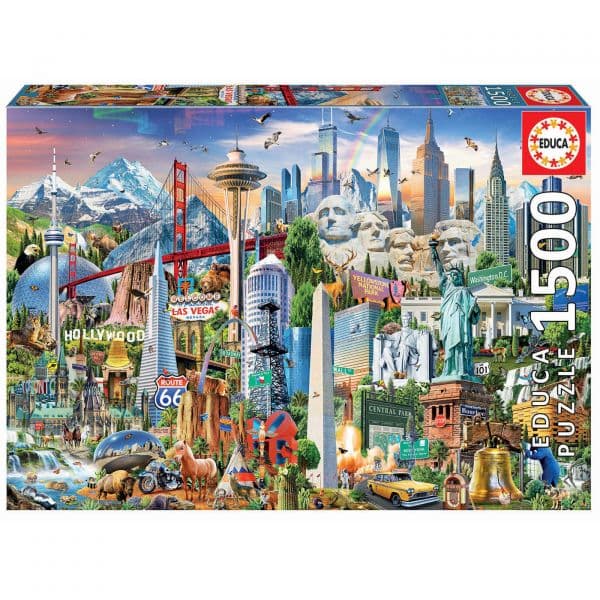 Educa Puzzle 1500 Peças - Símbolos da América do Norte - 17670