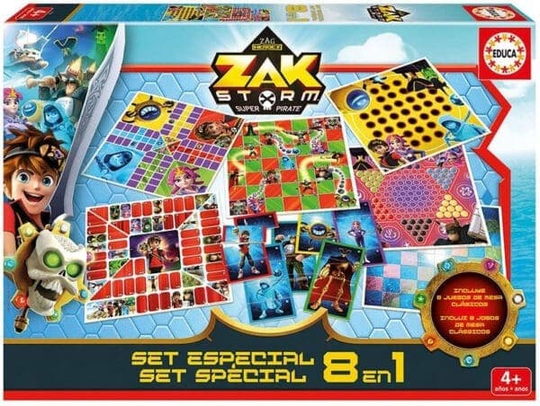 Conjunto Jogos 8 em 1 Zak Storm 4 anos +
