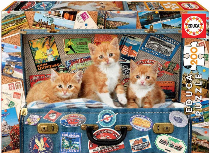 Educa Puzzle Junior 200 Gatinhos Viajantes - ED18065
