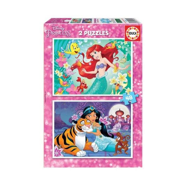 Educa 2x Puzzle 48 Ariel+ Jasmin - ED18213