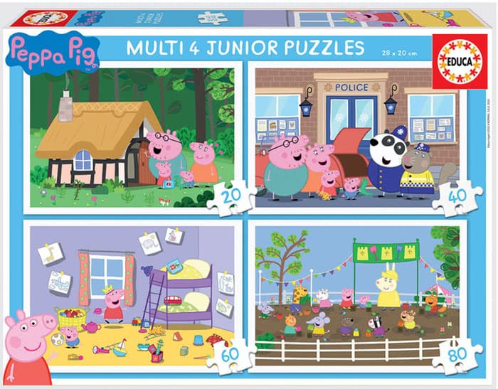 Educa 4x Puzzle Progressivo Peppa Pig 20-80 - 18645