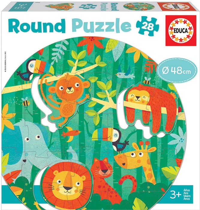Round Puzzle 28 Peças A Selva