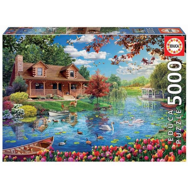 Educa Puzzle 5000 Peças Casa do lago - 19056