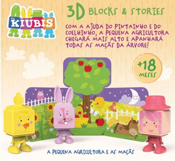 Jogo didático Blocos a Pequena Agricultora e as maçãs 1+