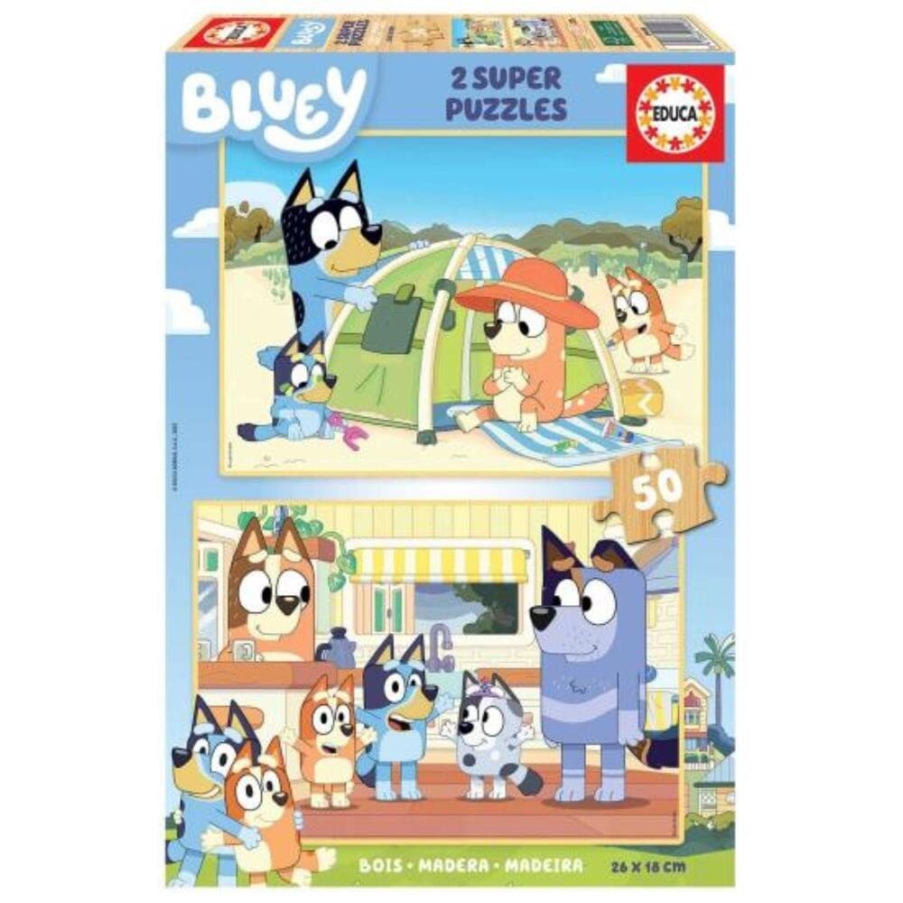 Educa 2x Super Puzzle 50 Bluey