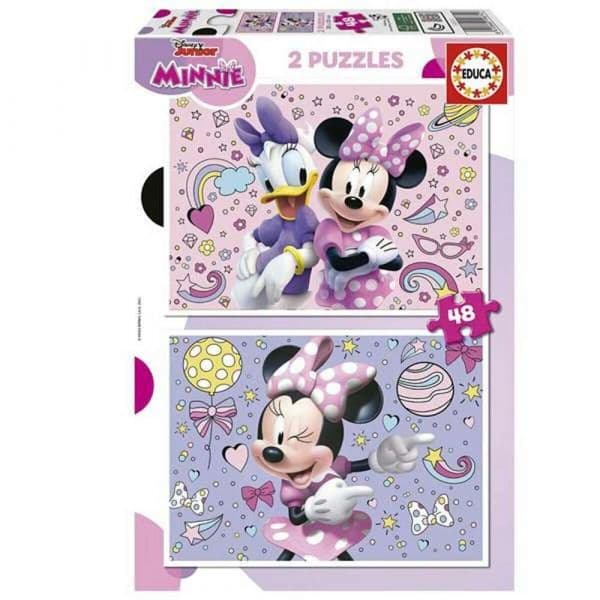 Educa Puzzle 2x48 Peças, Minnie