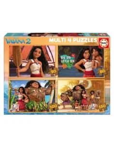 Educa 4 Puzzles Progressivos 50/80/100/150 Peças Vaiana 2 - ED20104