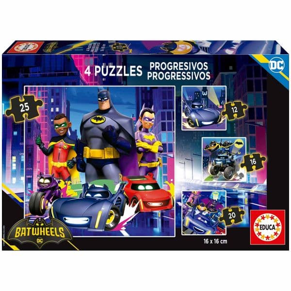 Educa Puzzle 12-16-20-25 Peças Progressivo Dc Batwheels