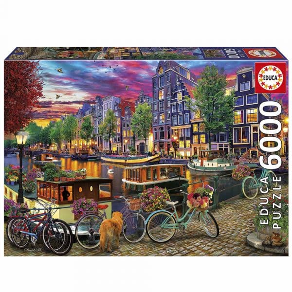 Educa Puzzle De Bicicletas Em Amsterdão 6000 Peças