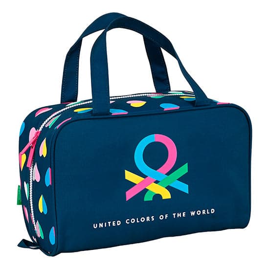 Benetton Nécessaire Infantil Corações Azul Marinho