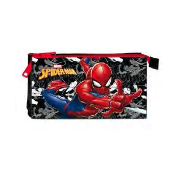 Safta Estojo Escolar Triplo Spiderman