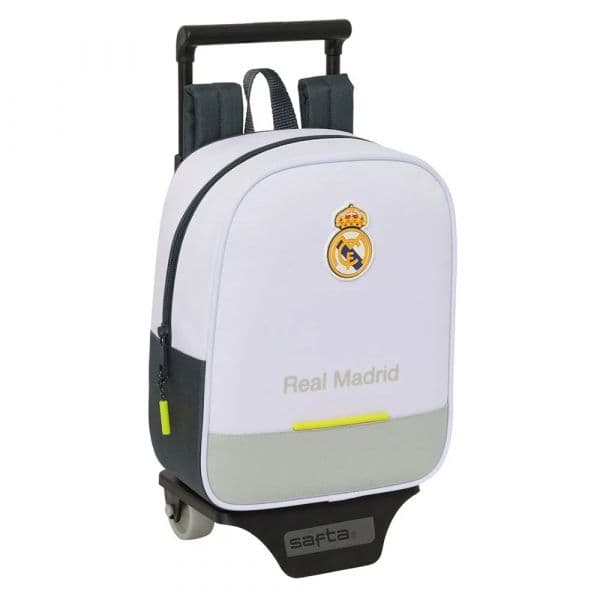 Safta Mochila Mini Com Rodas Real Madrid C.F 22 x 27 x 10 cm Multicolor e Branco