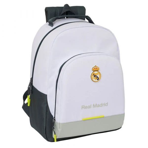 Safta Mochila Escolar Real Madrid C.F. 25/26 42cm / 20.10L Branco/Preto/Multicolor