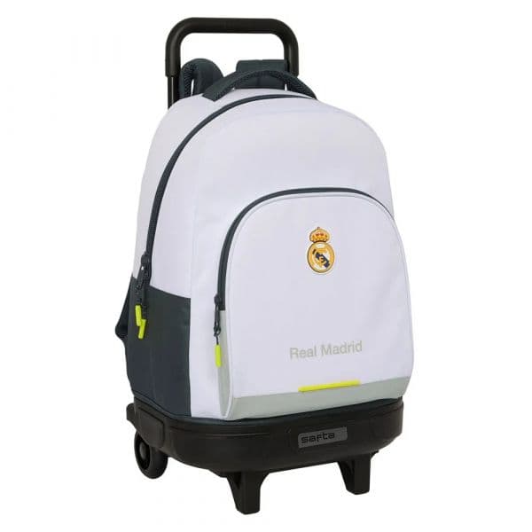 Safta Mochila Real Madrid 25/26 com Rodas 45cm Branco/Multicolor