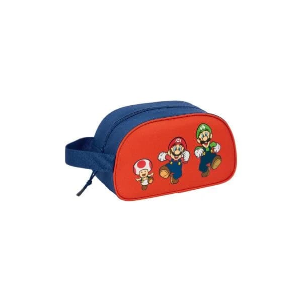 Safta Neceser Mamma Mia Super Mario Bros Adaptável Vermelho e Azul Marinho 26x15x12cm