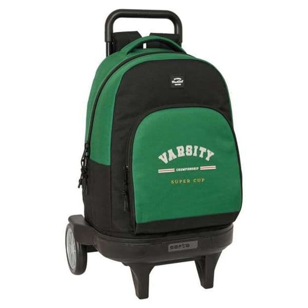 Blackfit8 Mochila com Rodas Varsity 33 x 45 x 22 cm / 33L Preto Verde Multicolor