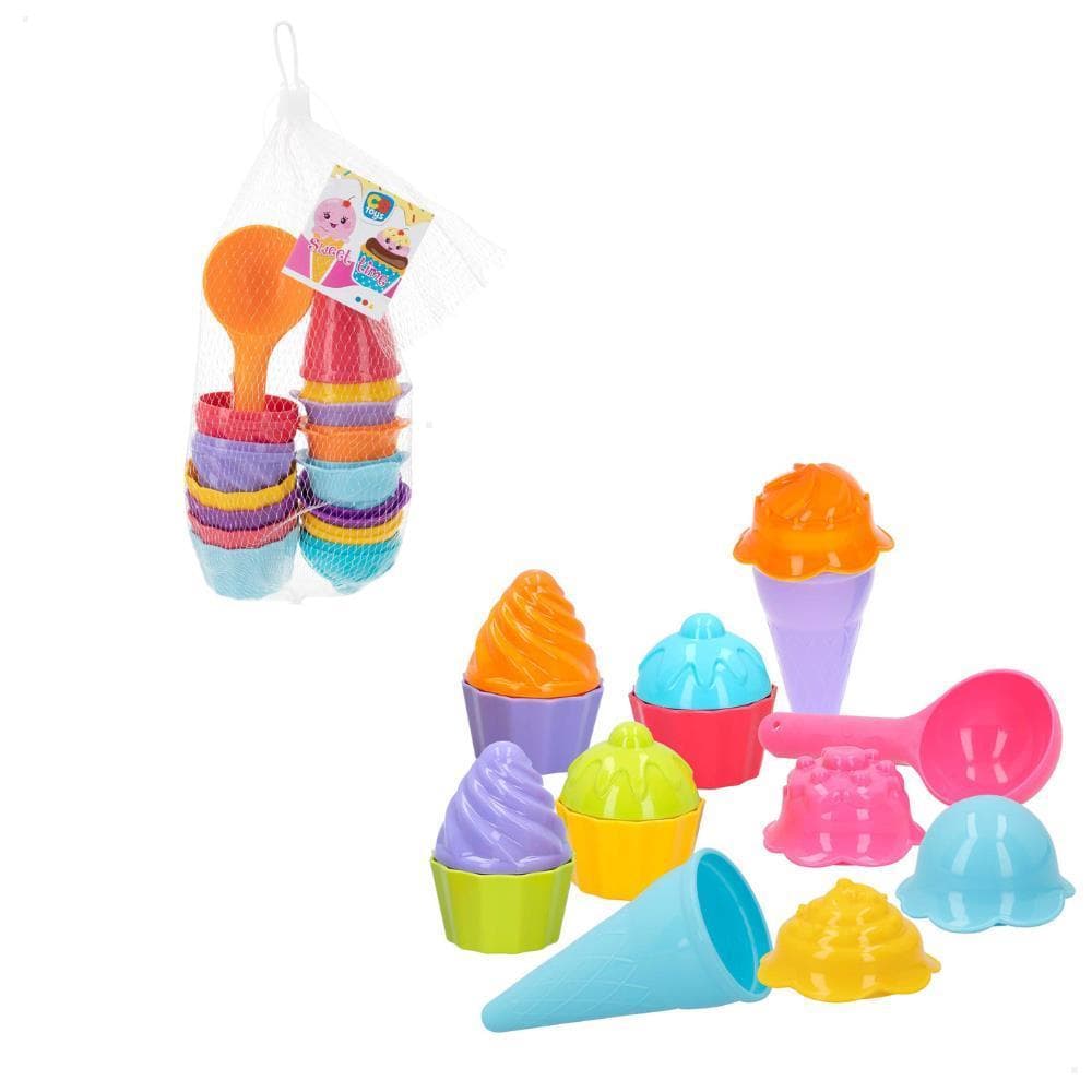 Moldes de Praia Gelados e Cup Cakes 15 Peças