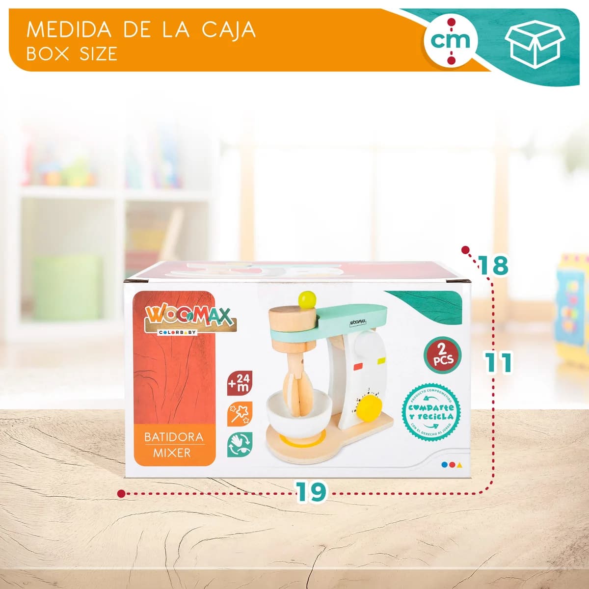 Liquidificador de Madeira WOOMAX C/Acc +24M