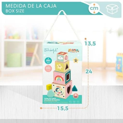 WOOMAX - MR Wonderful - Torre Cubos de Madeira