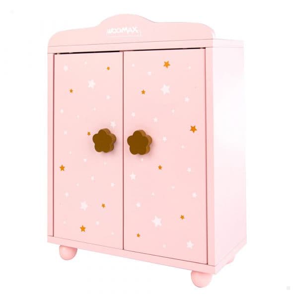CB Toys Guarda Roupa de Bonecas em Madeira Rosa