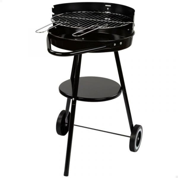 Aktive Churrasqueira a Carvão com Rodas Preto 42 x 76,5 x 42 cm 36204