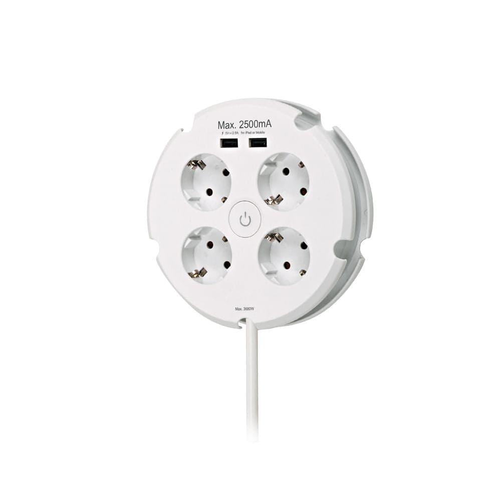 MÚLTIPLA BASE COMBI 4 SAÍDAS + 2 USB