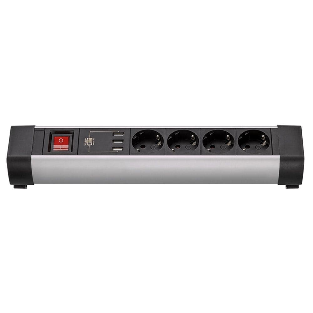 BASE MÚLTIPLA COM FIXAÇÃO 4 TOMADAS + 3 USB