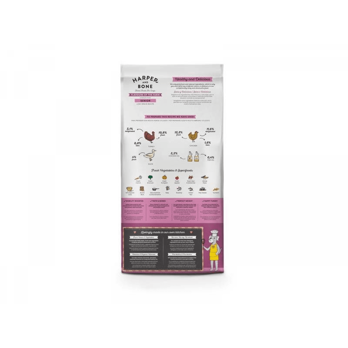 Harper & Bone Ração Adult Senior & Light Sabores da Quinta 12 Kg
