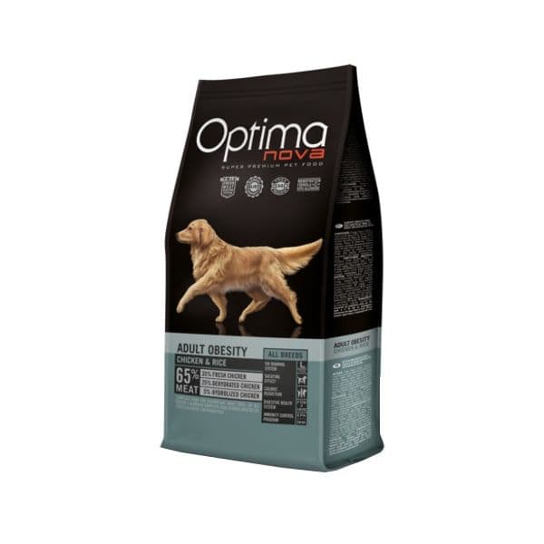 Optima Nova Adult Obesity Chicken & Rice Dog 2Kg