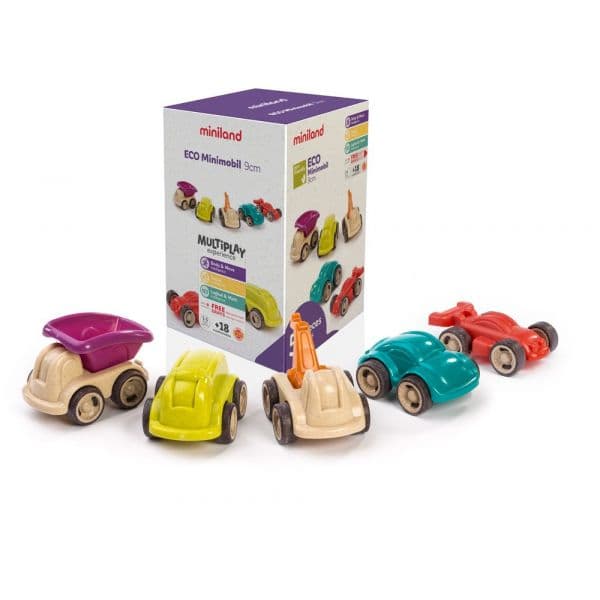 Miniland Eco Minimobil 12 cm 5 Un. - 8413082321543