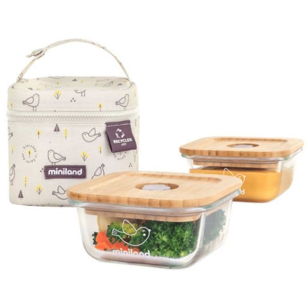 Miniland Pack 2 Go Ecosquare Chick Multicolor