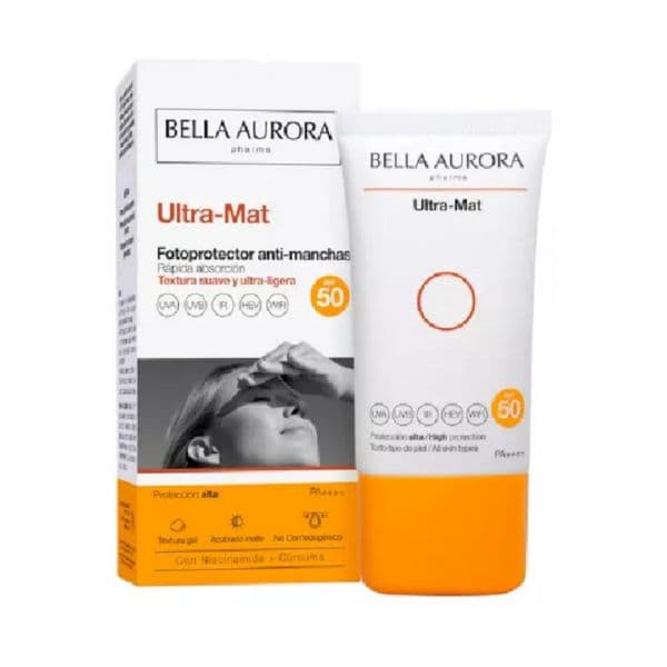 Protetor Solar Bella Aurora Fotoprotetor SPF50 Antimanchas Ultra-Mat 50ml