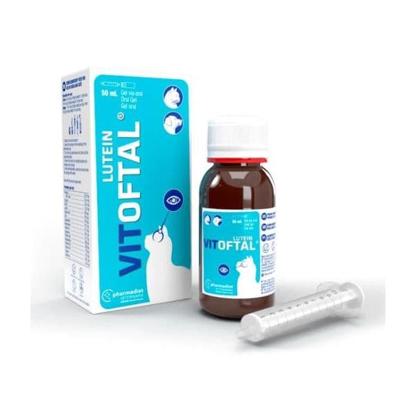 Farmadiet Vitoftal Luteína Suplemento Gel, Saúde Ocular de Cães e Gatos 50 ml