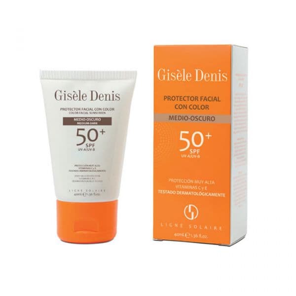 Protetor Solar Gisèle Denis Protetor Facial Com Cor SPF50+ Medium Dark 40ml
