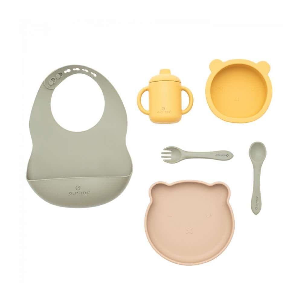 Olmitos Conjunto 7 Peças Silicone Laranja