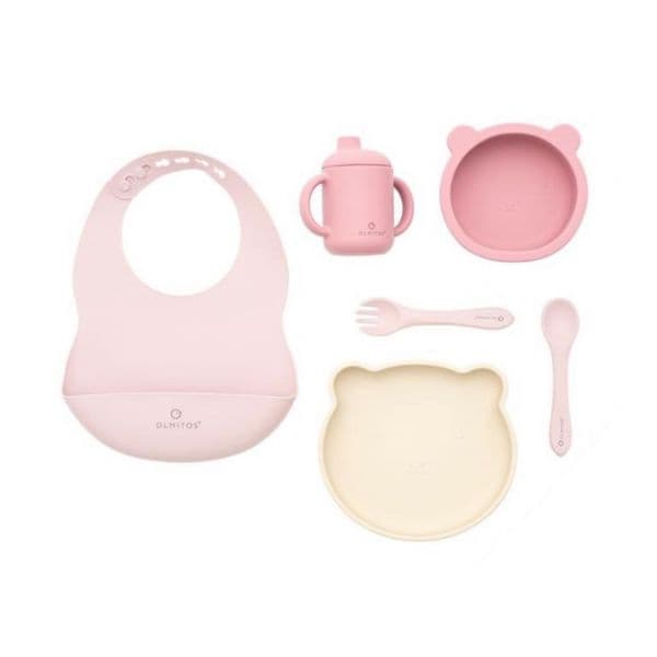 Olmitos Conjunto 7 Peças Silicone Rosa