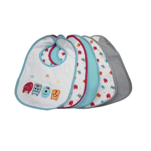 Olmitos Set de 5 Babetes Monsters