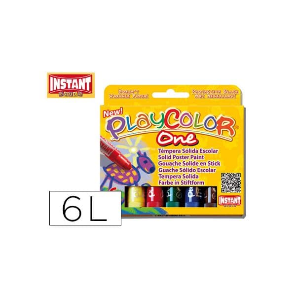 Instant 6 un. Guaches Sólidos Playcolor One - 10711