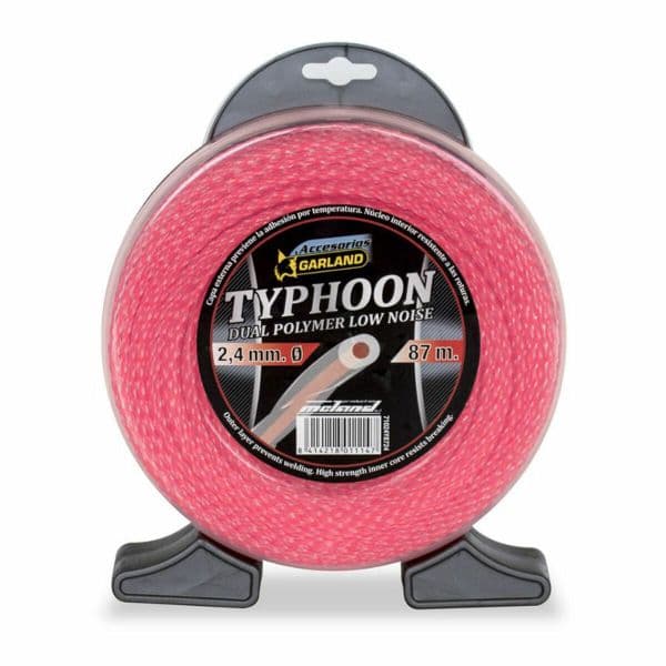 Garland Typhoon 71024Y8724 Fio de Corte para Roçadora 87m 2.4mm Dupla Camada Amarelo