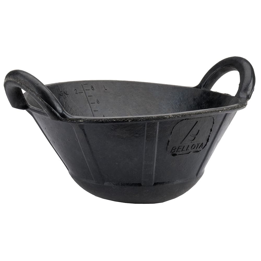 BALDE SPART 9 L DE BORRACHA PRETA RESISTENTE.