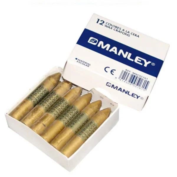Manley Lápis de Cera Dourado 12 un.- 630604