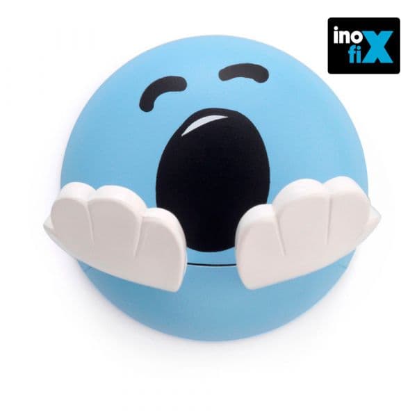 Inofix Cabide Infantil Adesivo Modelo Cara Azul