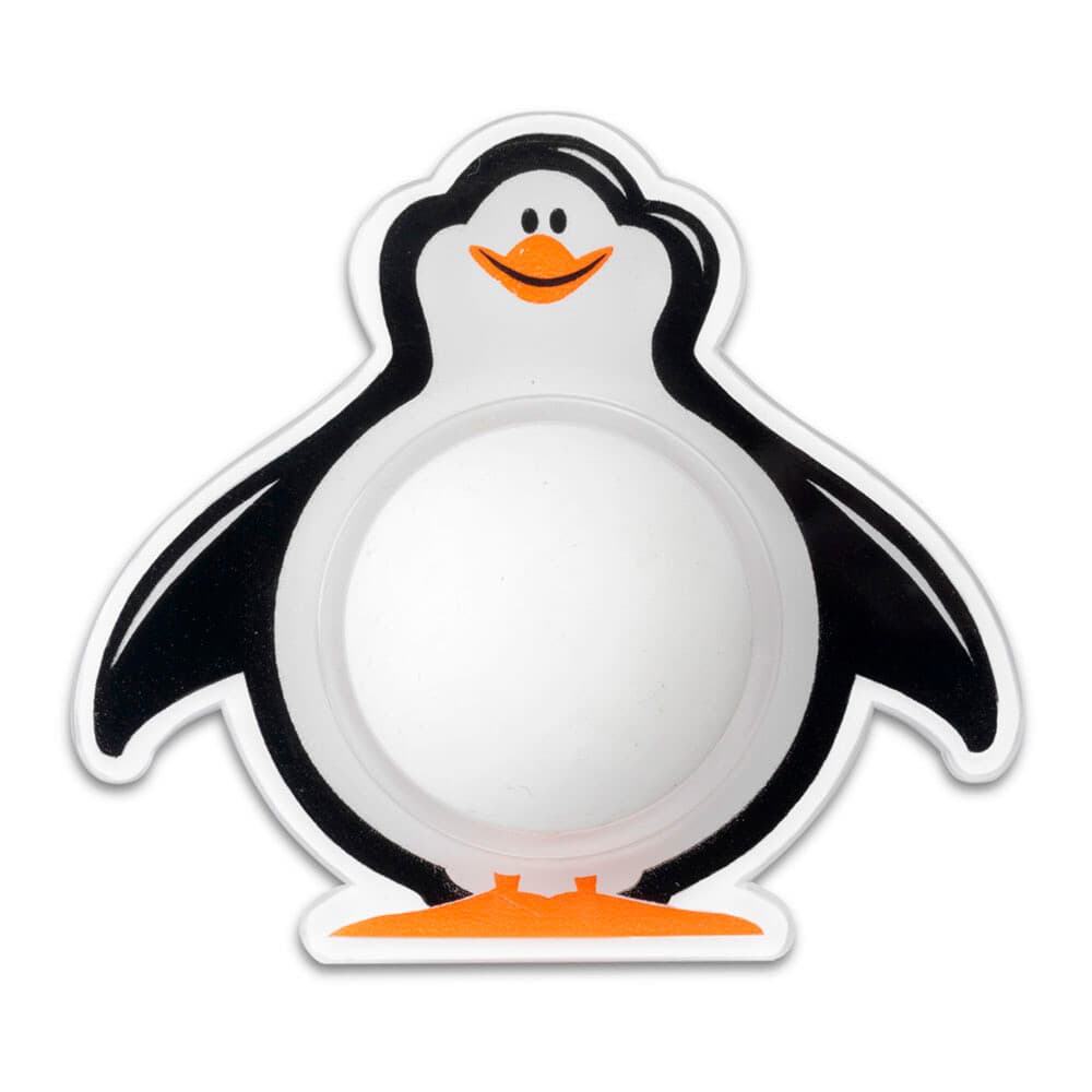 Batente de parede adesivo modelo pinguin branco inofix